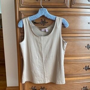 Chico's Beige Scoop Neck Tank Top